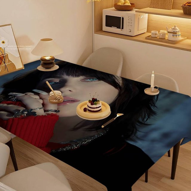 Potdemiel Rechteckige Tischdecke mit Grafikprint in Mehrfarbig für Bauernhaus, Hochzeit oder Party - Bild 1