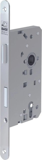 BASI Einsteck-Haustürschloss ES 978 mit PZW-Lochung, Stulp 20 mm abgerundet, DIN Links, Farbe Silber - Bild 1