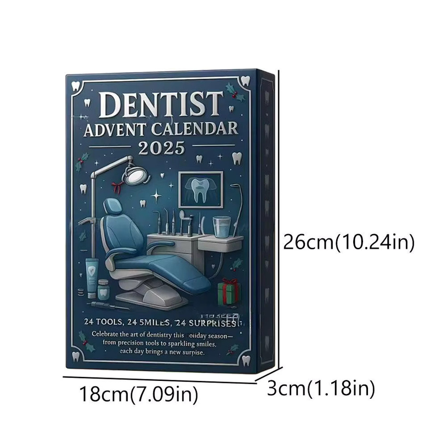 Adventskalender für Kinder mit Dental-Thema für das Jahr 2025 in Blau aus Papier - Bild 5