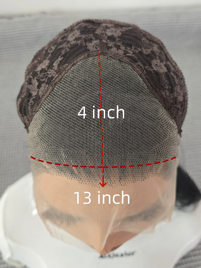 AIMEYA Lace-Front-Perücke, synthetisch, schwarz, gewellt, Damen - Bild 3