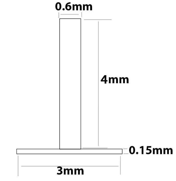 Zifferblatt Pin Kupfer, Durchmesser 0,6 mm, Gold - Bild 2