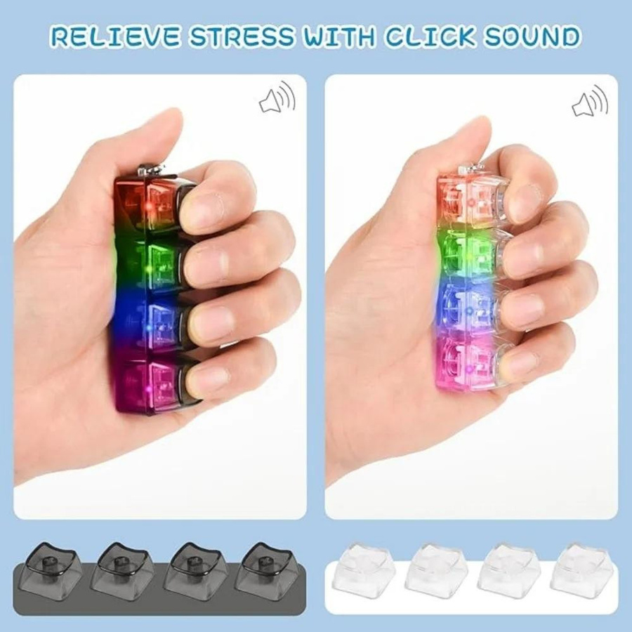 Linyi toy 4-Tasten Tastatur Schlüsselanhänger RGB Fidget - Bild 4