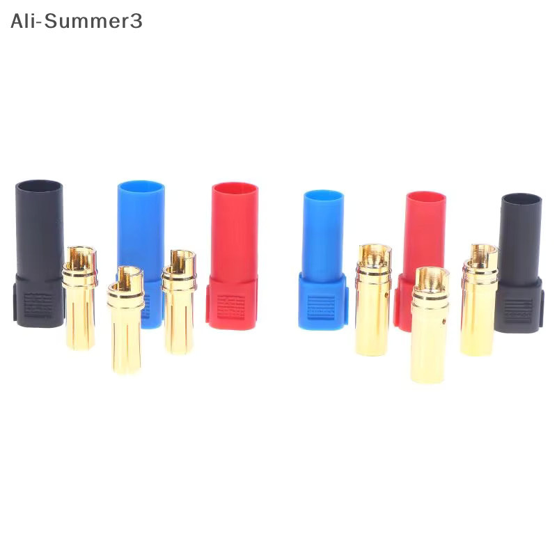 Amass XT150 6mm Rundstecker Adapter Set mit männlichen und weiblichen Steckern in Multicolor für RC LiPo Batterien und Hochleistungsverstärker - Bild 1