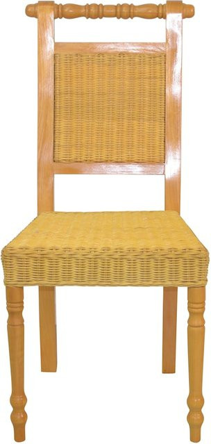 Handgeflochtener Rattanstuhl von Möbel direkt online aus Pinienmassivholz in Beige - Bild 1