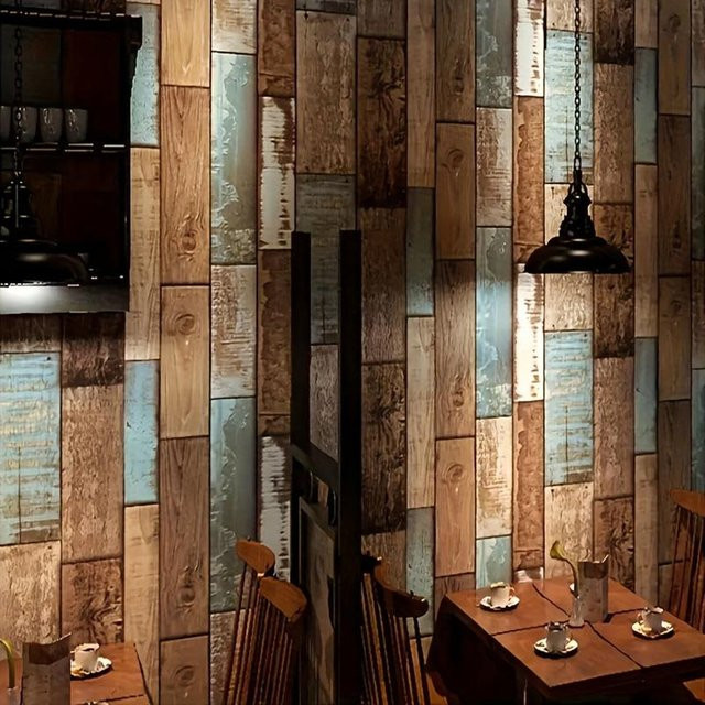 Selbstklebende Tapete mit Holzmaserung von SZ-Damai in Braun, wasserdichte Vinyl-Kontaktfolie für Wohnzimmer, Küche und Schlafzimmer - Bild 1