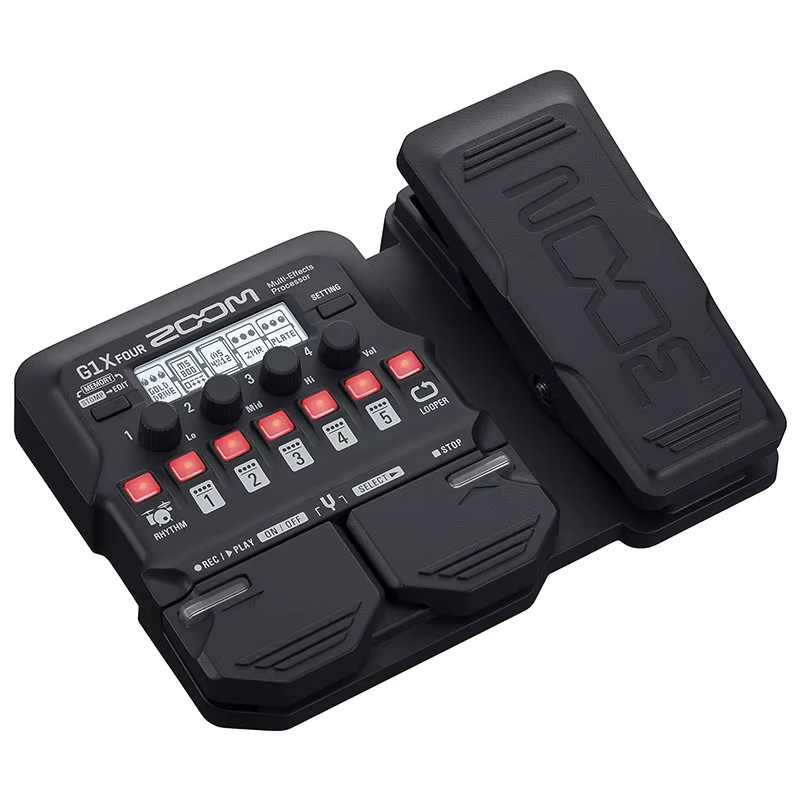 Zoom G1X FOUR Gitarren-Multieffektprozessor in Schwarz mit Expression-Pedal, über 70 Effekten, Looper und Stimmgerät - Bild 2