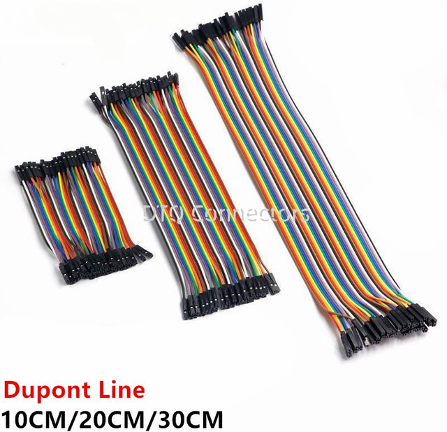 Dupont Überbrückungskabel Set für Arduino DIY Kits mit 10cm, 20cm, 30cm und 40pin Stecker zu Stecker, Stecker zu Buchse sowie Buchse zu Buchse in Multicolor - Bild 1