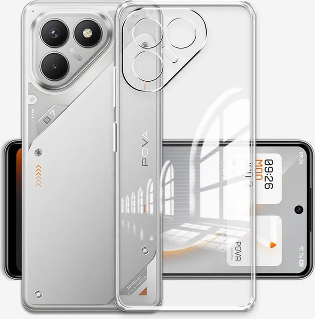 Transparentes Silikon Schutzcase für Tecno Pova 7 Pro 5G und Tecno Pova 7 Neo, stoßfeste Handyhülle - Bild 1