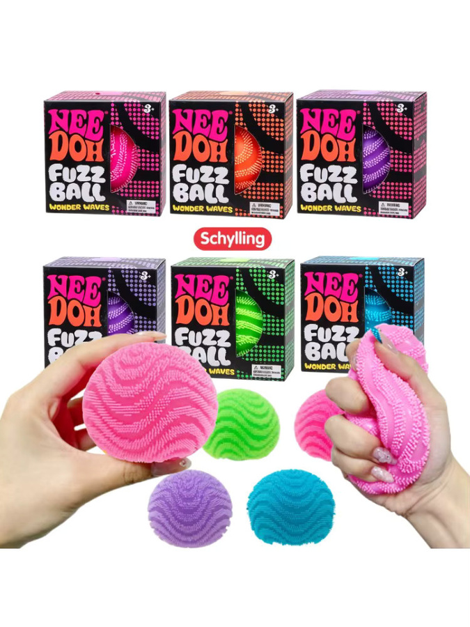 Schylling Fuzz Ball, Desktop-Ornament, Stressabbau-Spielzeug, Weicher Stressball - Bild 7