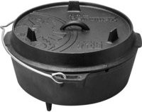 Petromax Dutch Oven FT6 aus Gusseisen in Schwarz mit Standfüßen für das Kochen über offenem Feuer oder Kohle - Bild 1