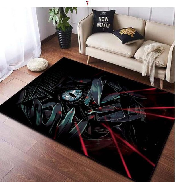 Karpetti Jurassic Park Teppich mit Dinosaurier-Motiv, Waschbar, Schwarz, B: 140 cm, L: 200 cm - Bild 1