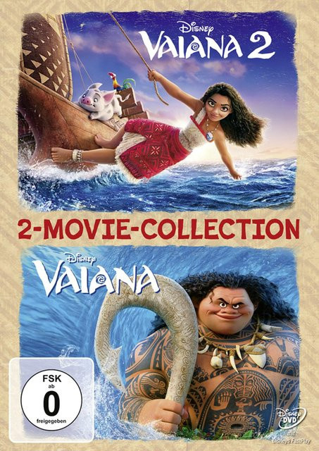 Disney Vaiana 1+2 DVD Set mit 2 Discs Animation und Abenteuer - Bild 1