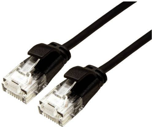 Roline RJ45 Patchkabel CAT 6a U/UTP Ethernet LAN Schwarz 2,00 m - Bild 1