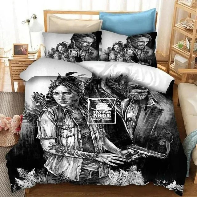 The Last of Us Bettwäsche-Set von Lodestar in Schwarz mit Motiv, bestehend aus Bettbezug und Kissenbezug, Material Mikrofaser, B/T: 200 x 200 cm - Bild 1