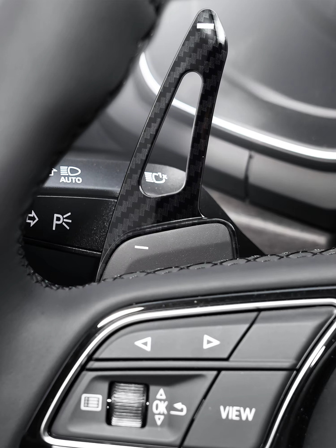 Paddle Shift Verlängerung Lenkrad Zierleisten Zubehör für Audi A3 A4 A5 A6 A7 in Schwarz - Bild 5