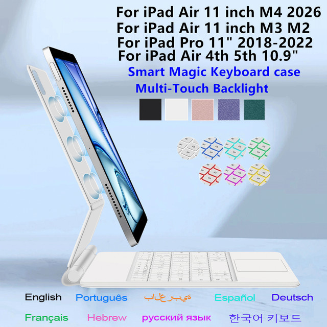Apple Magic Keyboard für iPad Air 11 Zoll mit Hintergrundbeleuchtung und Multi-Touch in Schwarz - Bild 1