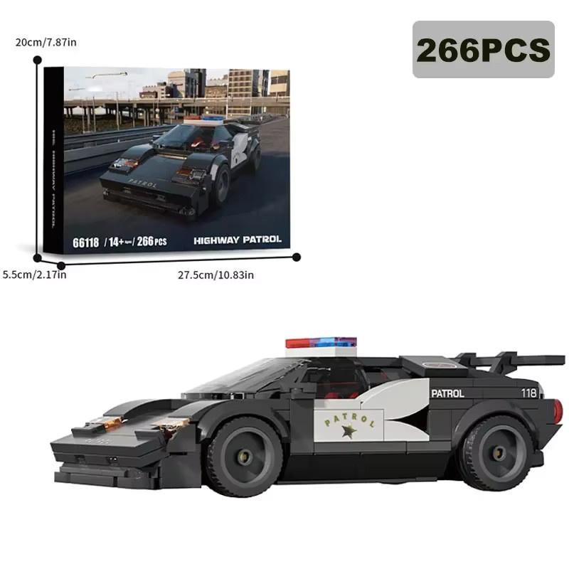 AMAZINGBLOKS Stadt-Patrouille Polizeiauto, Baukasten, 266 Teile, ab 14 Jahren - Bild 4