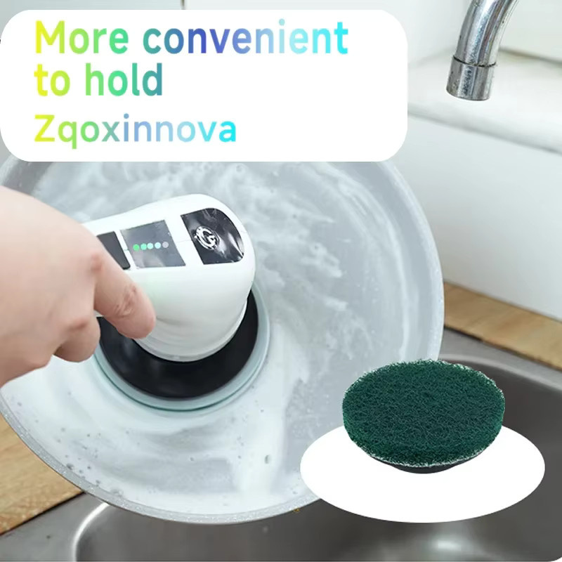 ANENG 7-in-1 Elektrische Reinigungsbürste in Weiß und Transparent für Küche, Badezimmer und Wohnzimmer - Bild 4