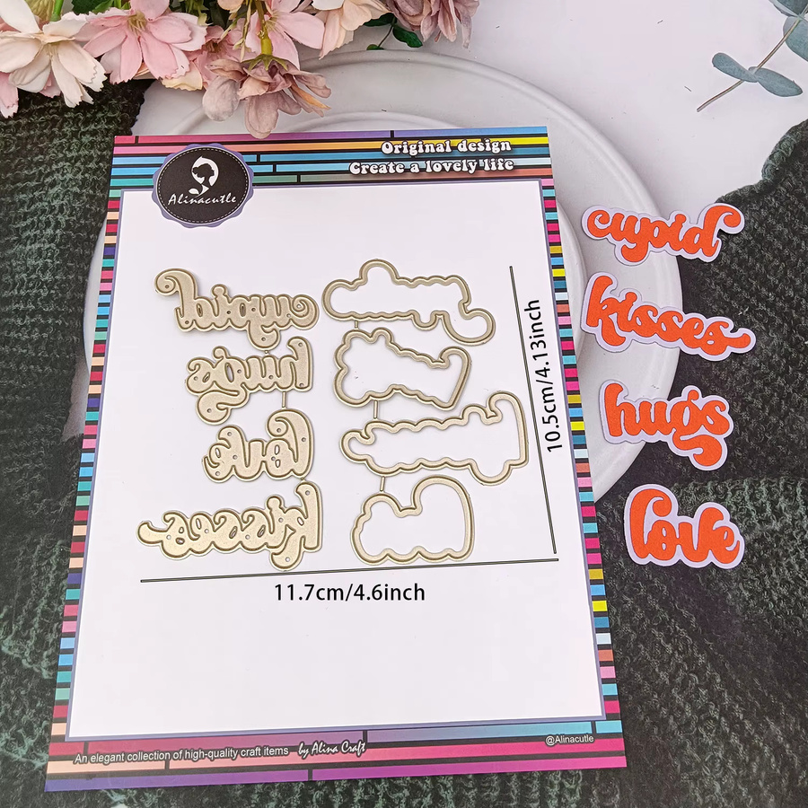 Alinacutle Emotion Words Metall-Stanzform für Scrapbooking und DIY-Grußkarten - Bild 2