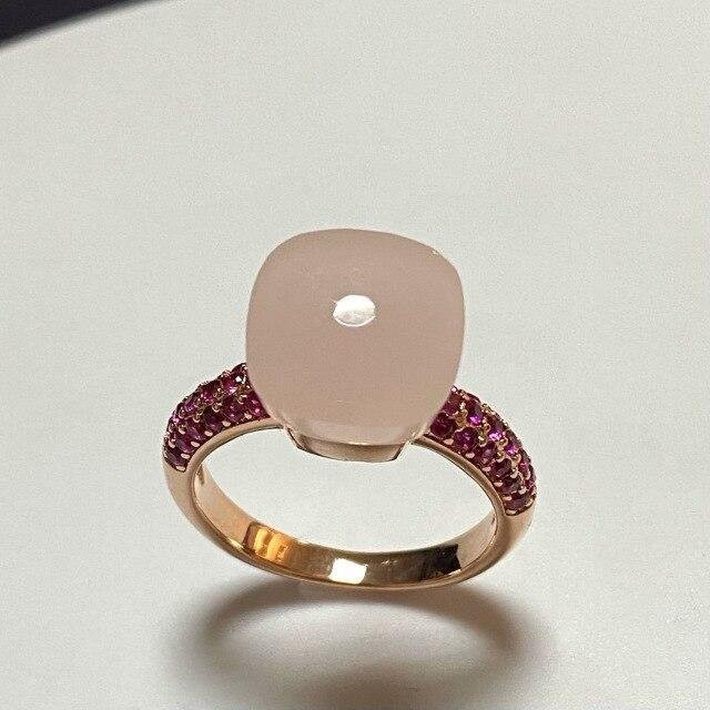 Pomellato Ring, Messing, Roségold, lila Zirkonia, Damen - Bild 1