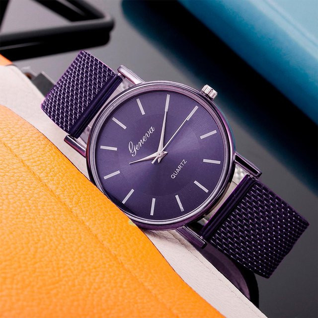 manyuoluo Armbanduhr, Quarz, Aluminiumlegierung, violett, Damen - Bild 1