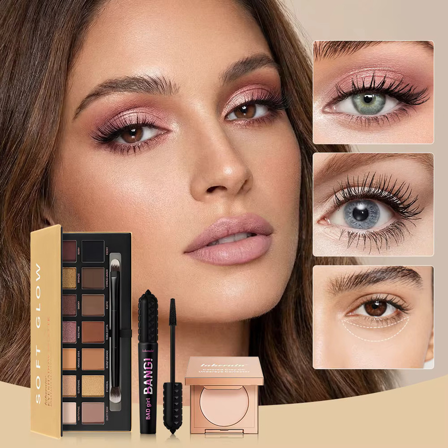 ibcccndc Beauty-Augen-Make-up-Kit, 3-teiliges Set, schimmernd, Unisex - Bild 2