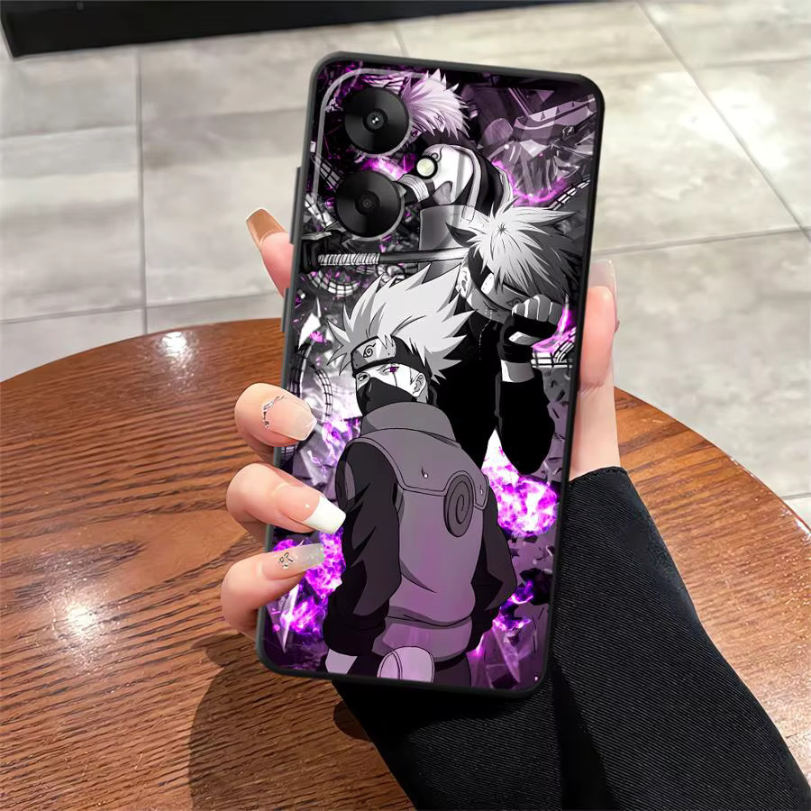 Schwarze weiche Handyhülle mit Anime Naruto Design für Xiaomi Redmi 9 10 12C 13C und weitere Modelle - Bild 3