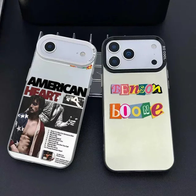 B-Benson Boone Sänger Handyhülle für iPhone 11 bis 17 Pro Max Matte Laser Aurora stoßfeste Schutzhülle in Schwarz und Multicolour - Bild 1