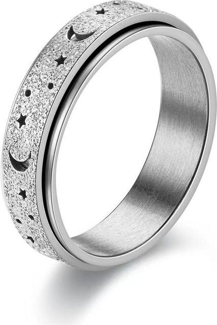 YIRAN Angst Ringe, Edelstahl, Regenbogen Mond Stern, Unisex - Bild 1