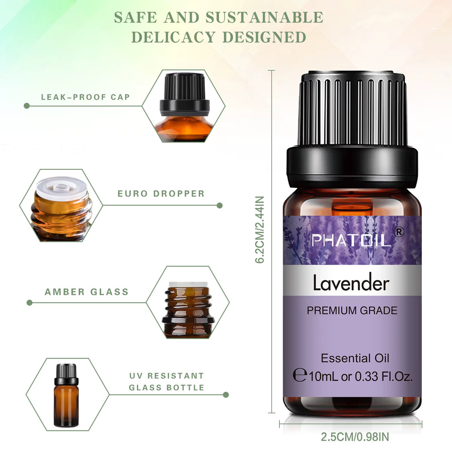 PHATOIL Ätherisches Öl Lavendel, Eukalyptus, Kiefernnadeln, 10 ml - Bild 3