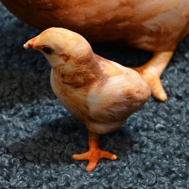 Yiran toy Hühnerkissen, Plüsch, 30cm, Braun - Bild 1