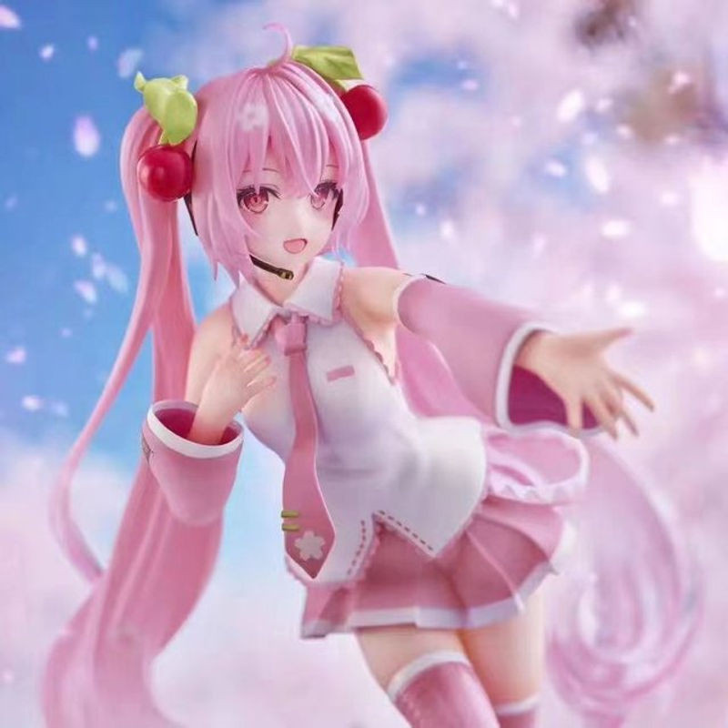 Bandai Hatsune Miku Anime Figur Sakura Märchen Wunderland in Rosa, Höhe: 21 cm - Bild 1