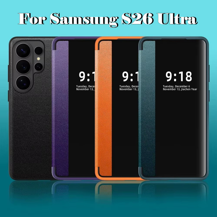 Samsung Business Smart Display Fenster-Faltlederhülle mit Kartenfach in Orange für S26 Ultra, S25, S24 Plus, S23 und S22 - Bild 2