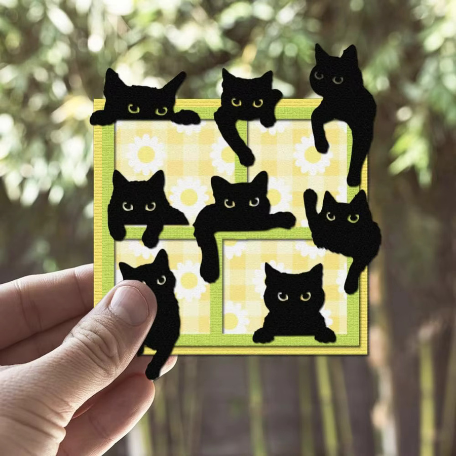 Schwarze Katzen Metall-Stanzformen für Scrapbooking und Kartenherstellung - Bild 4