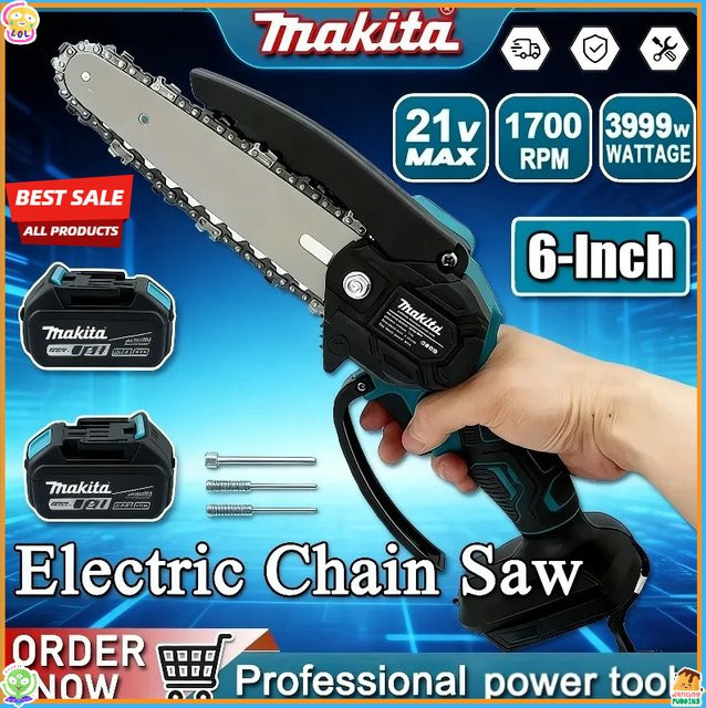 Makita Akku-Kettensäge 6 Zoll in Blau für Makita-Akkus - Bild 1