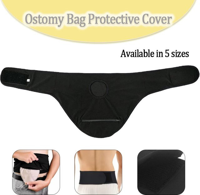 Stoma-Hängetasche mit fester Schutzhülle und verstellbarem Stützgürtel, Unisex - Bild 1