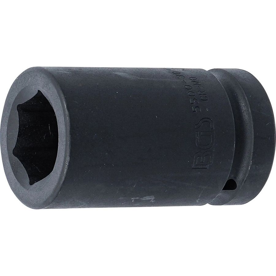 BGS Kraft-Steckschlüssel-Einsatz Sechskant tief 5500-30 mit 25 mm (1 Zoll) Innenvierkant und 30 mm Schlüsselweite - Bild 2