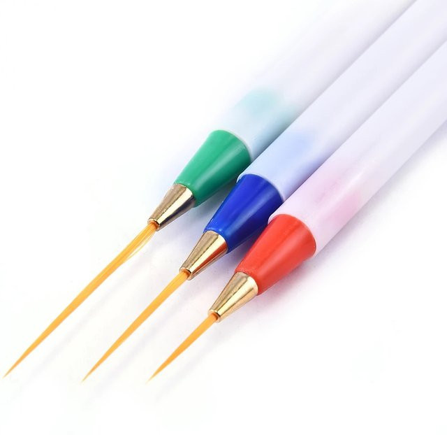 Rabtafx Nail-Art Pinsel-Set, 3-teilig, Maniküre-Werkzeuge - Bild 1