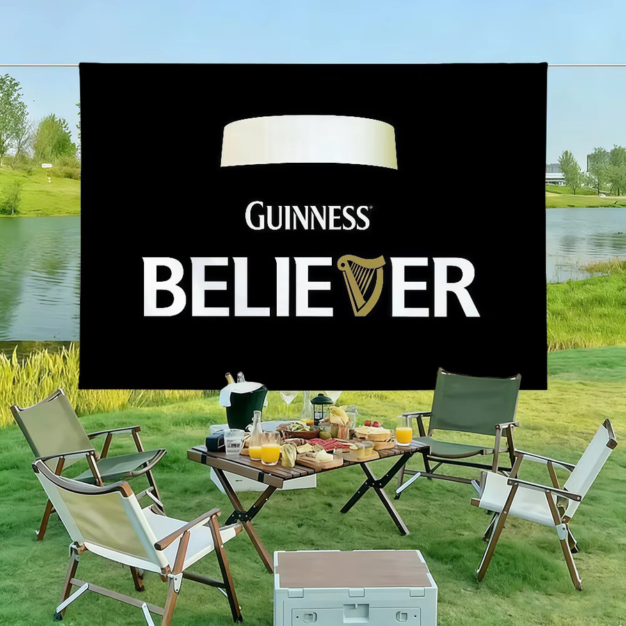 Guinness Flaggen-Druck von Warner Bros. in Grün als Wandkunst für Party und Dekoration - Bild 4