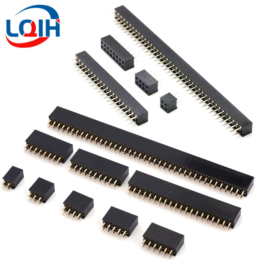 LQIH Zweireihige Pin-Buchsenleiste in Schwarz mit 2,0 mm und 2,54 mm Pitch - Bild 2