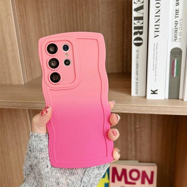 Samsung Handyhülle mit Wellen-Armband und Ständer für Galaxy S23 S24 S22 S21 S20 Ultra Plus FE in verschiedenen Farben - Bild 1