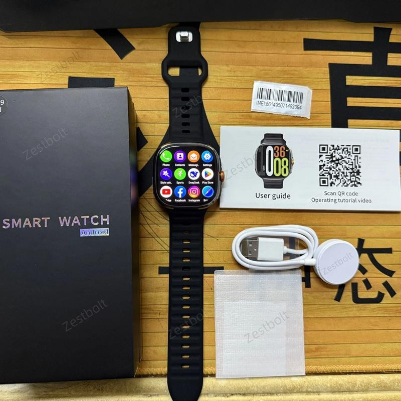 M99 5G Smartwatch mit 2,4 Zoll Amoled Display, Android, Drehkamera, SIM-Kartenslot und WLAN, Schwarz - Bild 9