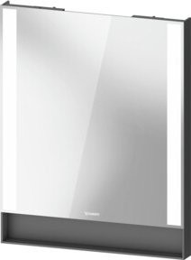 Duravit Lichtspiegel Qatego in Graphit matt mit LED-Licht, dimmbar und Touch-Switch, B/H/T: 60 x 75 x 6,5 cm - Bild 1