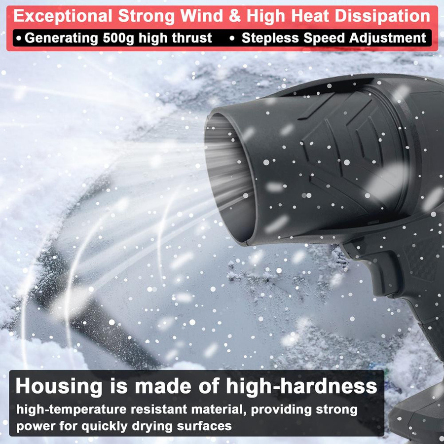 Handheld Jet Fan Schwarz mit hoher Windkraft und Lithium-Akku - Bild 2