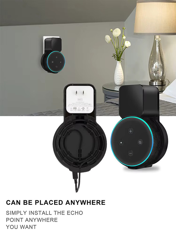 Echo Dot Wandhalterung in Schwarz für Echo Dot 3 Lautsprecher mit integriertem Kabelmanagement - Bild 5