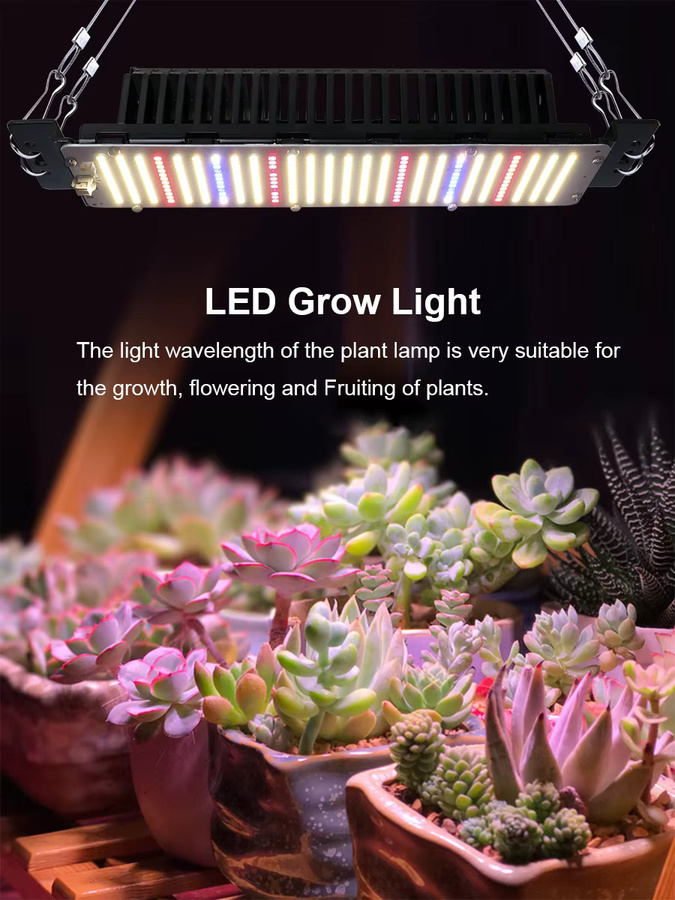 YXO YUXINOU 300W LED Quantum Grow Light Vollspektrum Pflanzenlampe für Indoor und Hydrokulturen, Schwarz - Bild 6