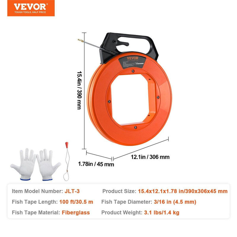 Buying Solutions MB Einziehspirale aus Glasfaser in Orange, 30,5 m Länge, 4,8 mm Durchmesser - Bild 2