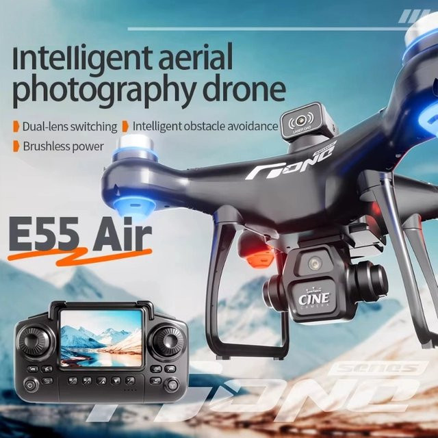 ZFR E55 Mini Drohne mit Dual 8K HD Kamera, GPS Positionierung und Brushless Motor in Schwarz - Bild 1