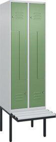 C+P Z-Spind Classic PLUS Sitzbank mit 4 Fächern und Zylinderschloss, B/T/H: 212,0 x 60,0 x 81,5 cm - Bild 1