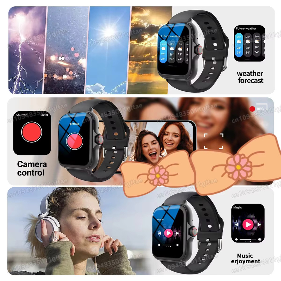 Ola Esporte Smartwatch, Silikon, Schwarz, Pink, Unisex, Schrittzähler - Bild 4
